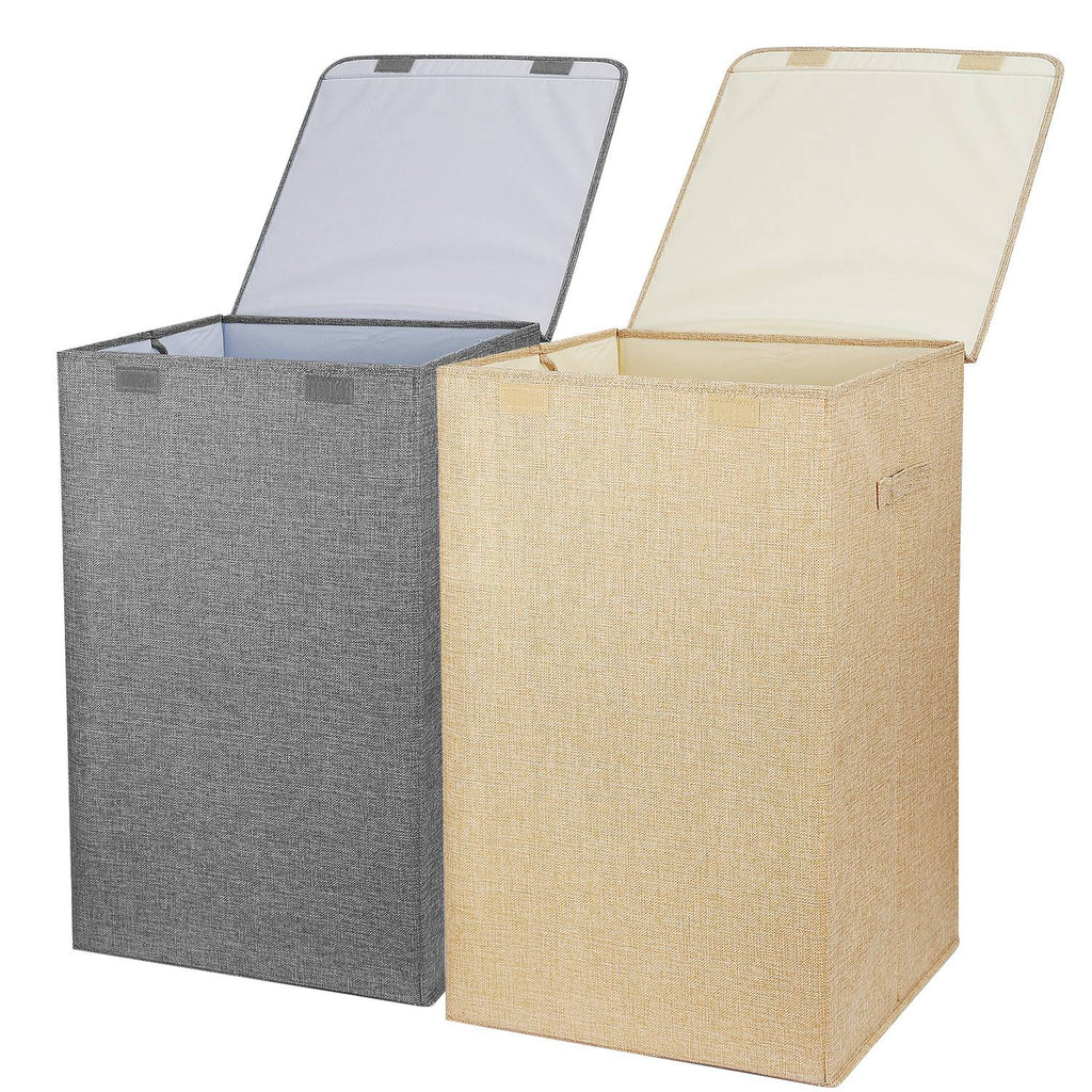 Brown and gray hamper color comparison