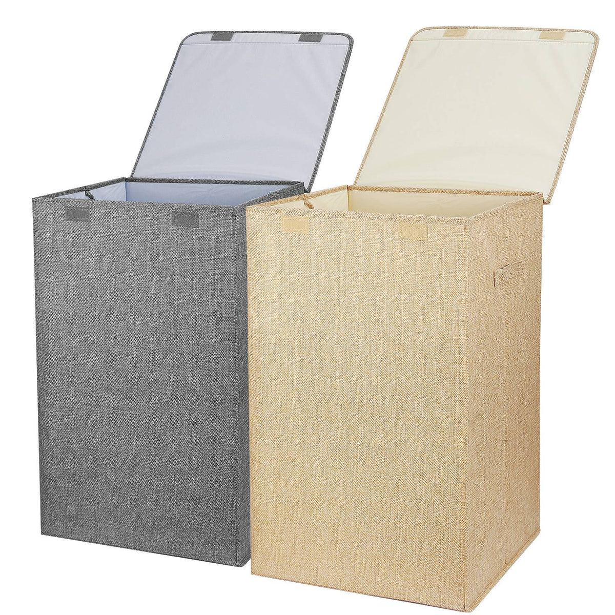 Brown and gray hamper color comparison