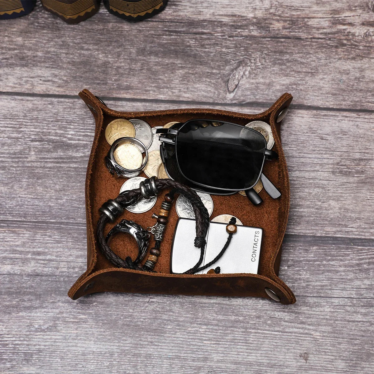 Genuine Leather Catchall Tray