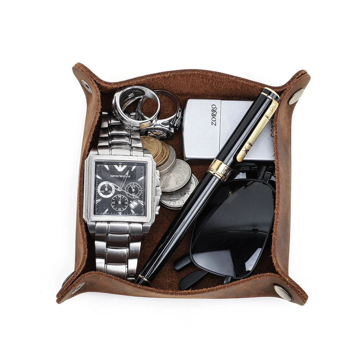 Genuine Leather Catchall Tray